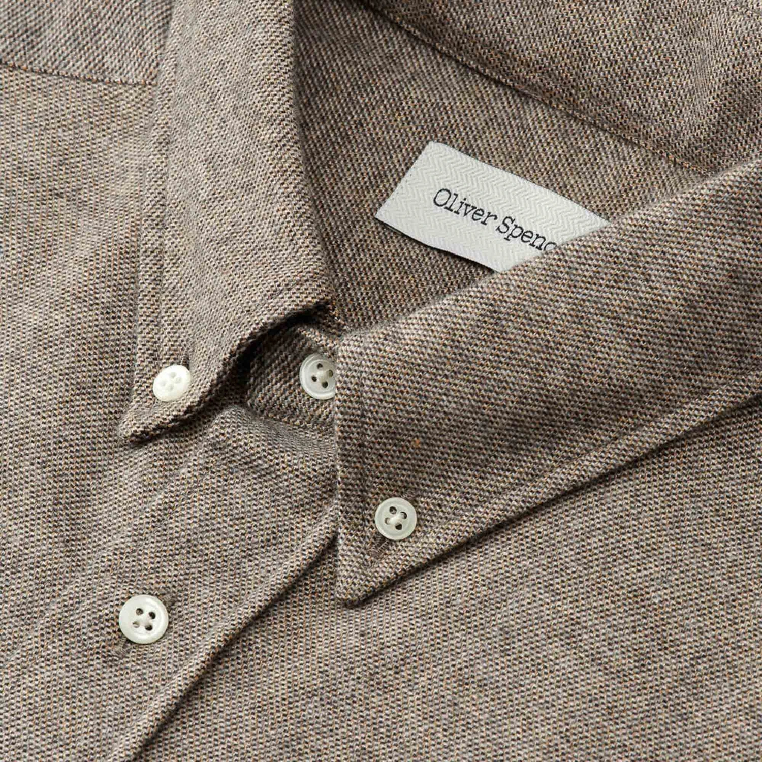 Oliver Spencer Brook Shirt - Rutherford Beige 2 Oliver Spencer Brook Shirt - Rutherford Beige - Image 2