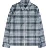 Original Penguin Plaid Stretch Zip Shirt - Cerulean