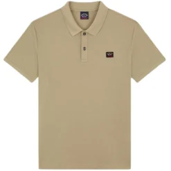 Paul And Shark Patch Logo Polo Shirt - Beige