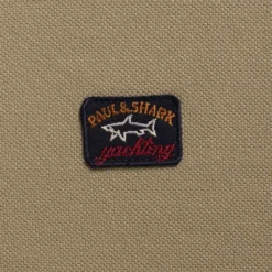 Paul And Shark Patch Logo Polo Shirt - Beige -Lacoste Cloth Shop paul and shark yachting patch logo polo shirt beige p59450 875327 image