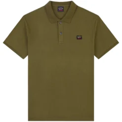 Paul And Shark Patch Logo Polo Shirt - Khaki