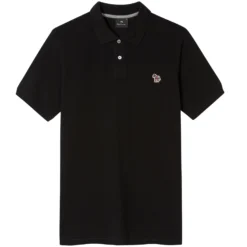 Paul Smith Cotton-Piqué Zebra Polo Shirt - Black
