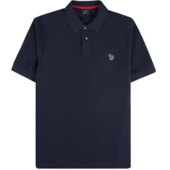 Paul Smith Cotton-Piqué Zebra Polo Shirt - Dark Navy