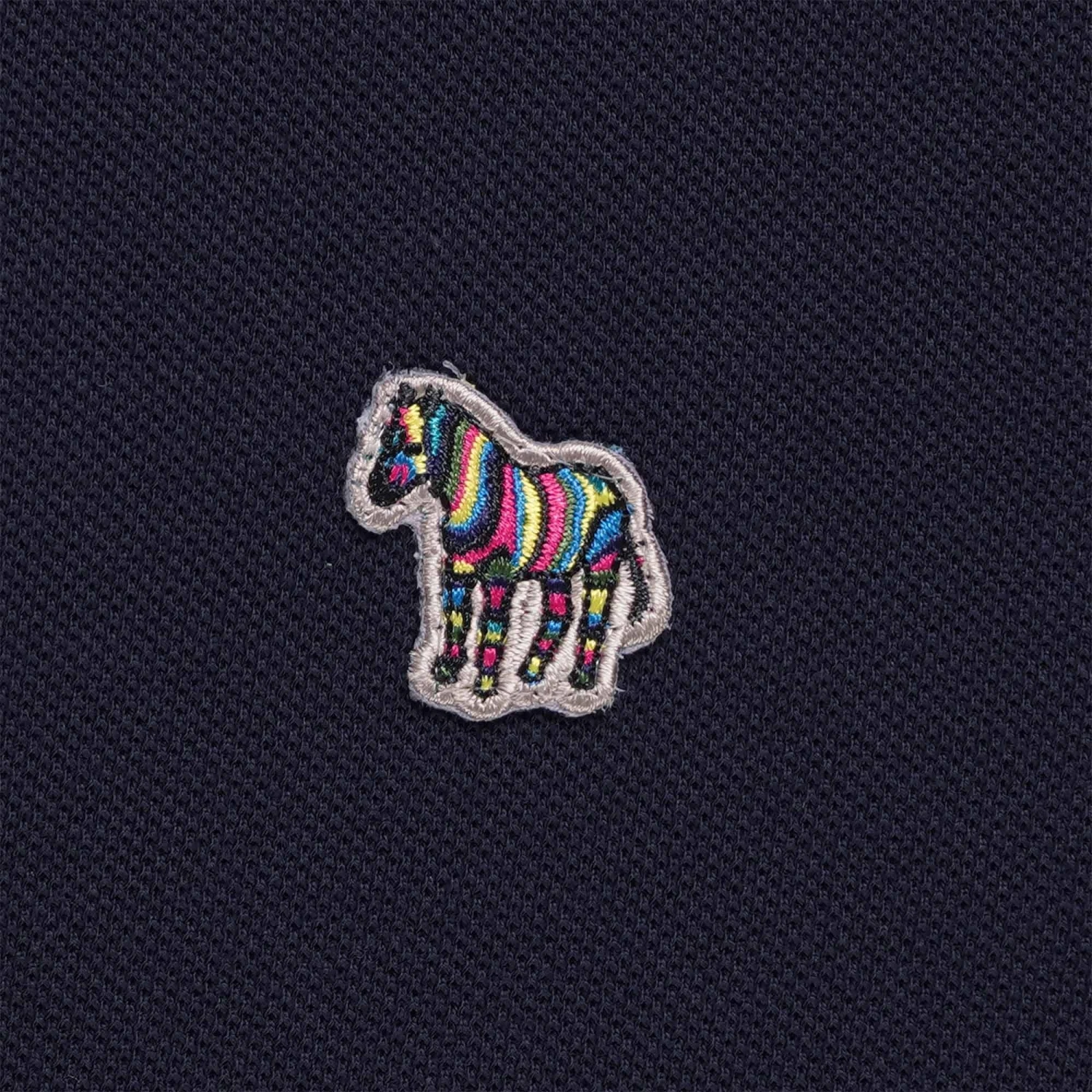 Paul Smith Cotton-Piqué Zebra Polo Shirt - Dark Navy 3 Paul Smith Cotton-Piqué Zebra Polo Shirt - Dark Navy - Image 3