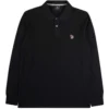 Paul Smith Long-Sleeve Zebra Logo Polo Shirt - Black