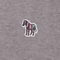 Paul Smith Long-Sleeve Zebra Logo Polo Shirt - Grey -Lacoste Cloth Shop paul smith long sleeve zebra logo polo shirt grey p59301 874537 image