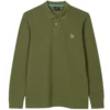 Paul Smith Long-Sleeve Zebra Logo Polo Shirt - Military Green