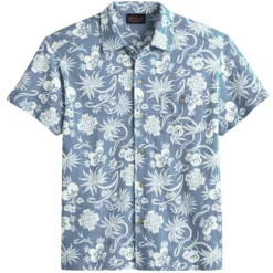 Pendleton Woolen Mills Short Sleeve Wayside Knit Shirt - Surf Blue