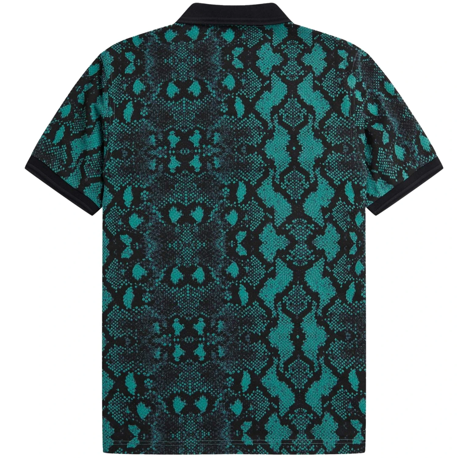 Fred Perry Snake Print Fred Perry Shirt - Deep Mint 4 Fred Perry Snake Print Fred Perry Shirt - Deep Mint - Image 4
