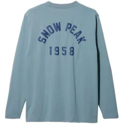 Snow Peak Foam Printed Long Sleeve T Shirt - Sax -Lacoste Cloth Shop snow peak foam printed long sleeve t shirt sax p60324 885807 image