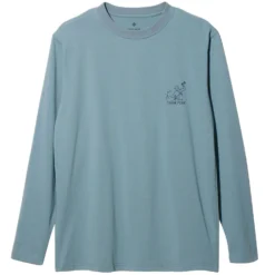 Snow Peak Foam Printed Long Sleeve T Shirt - Sax