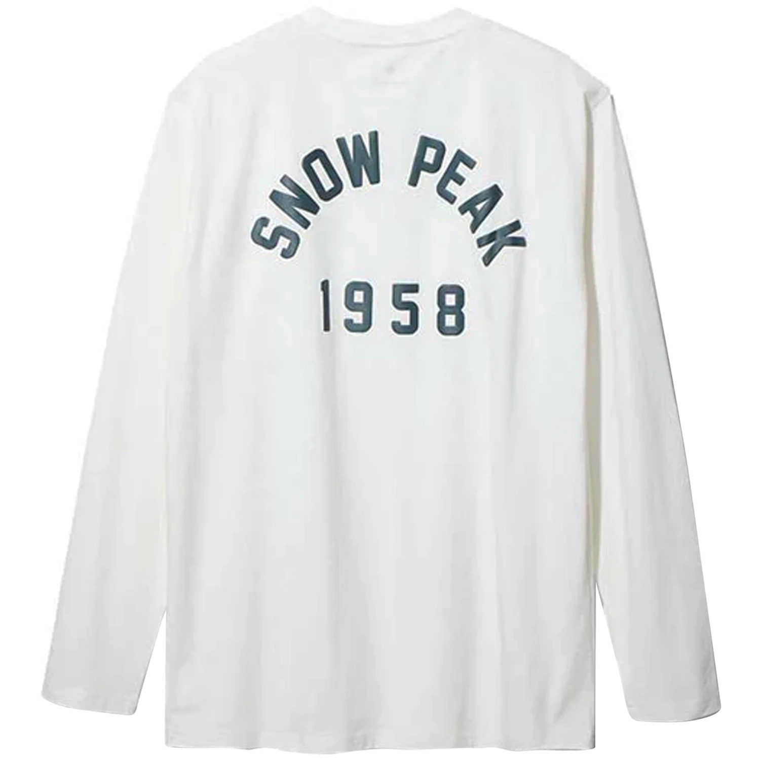 Snow Peak Foam Printed Long Sleeve T Shirt - White 4 Snow Peak Foam Printed Long Sleeve T Shirt - White - Image 4