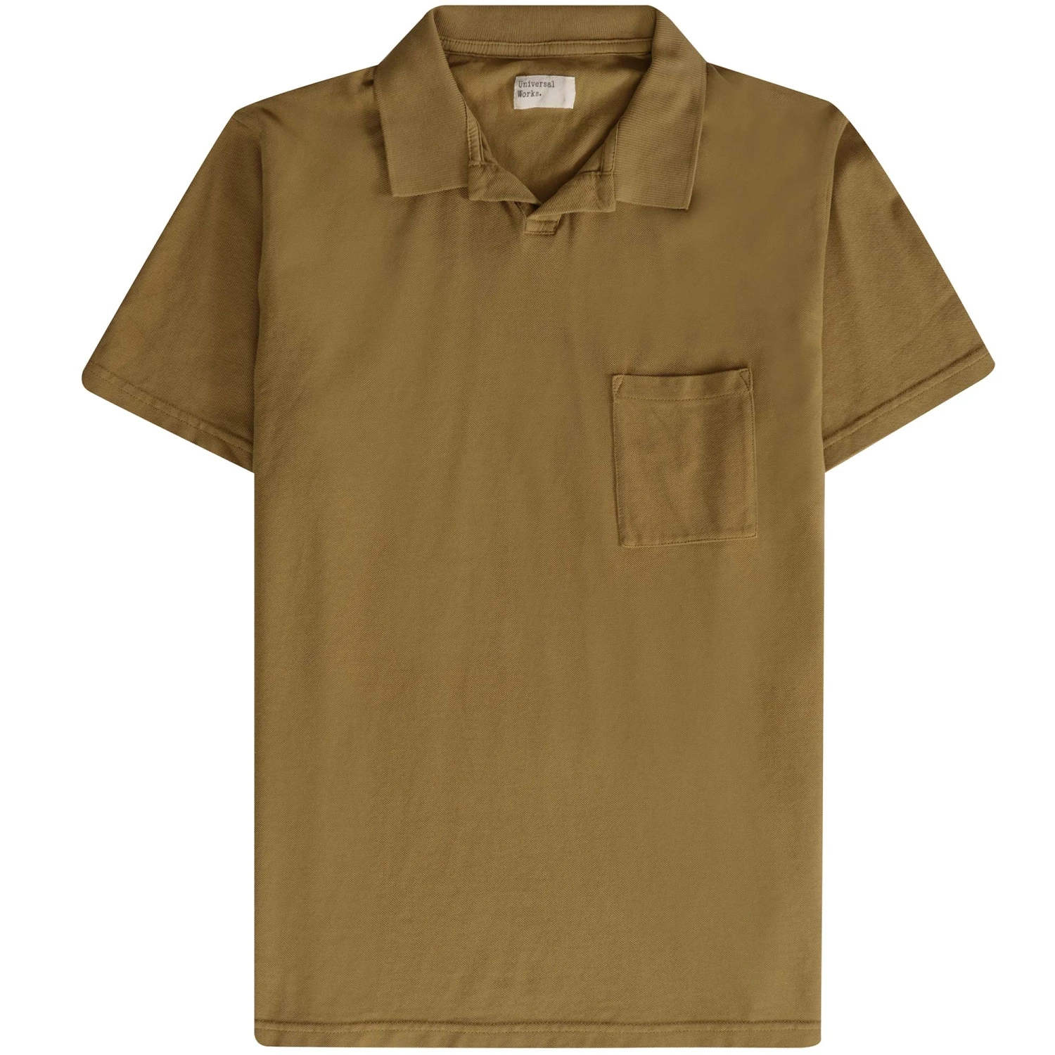 Universal Works Vacation Polo Shirt - Cumin 1 Universal Works Vacation Polo Shirt - Cumin